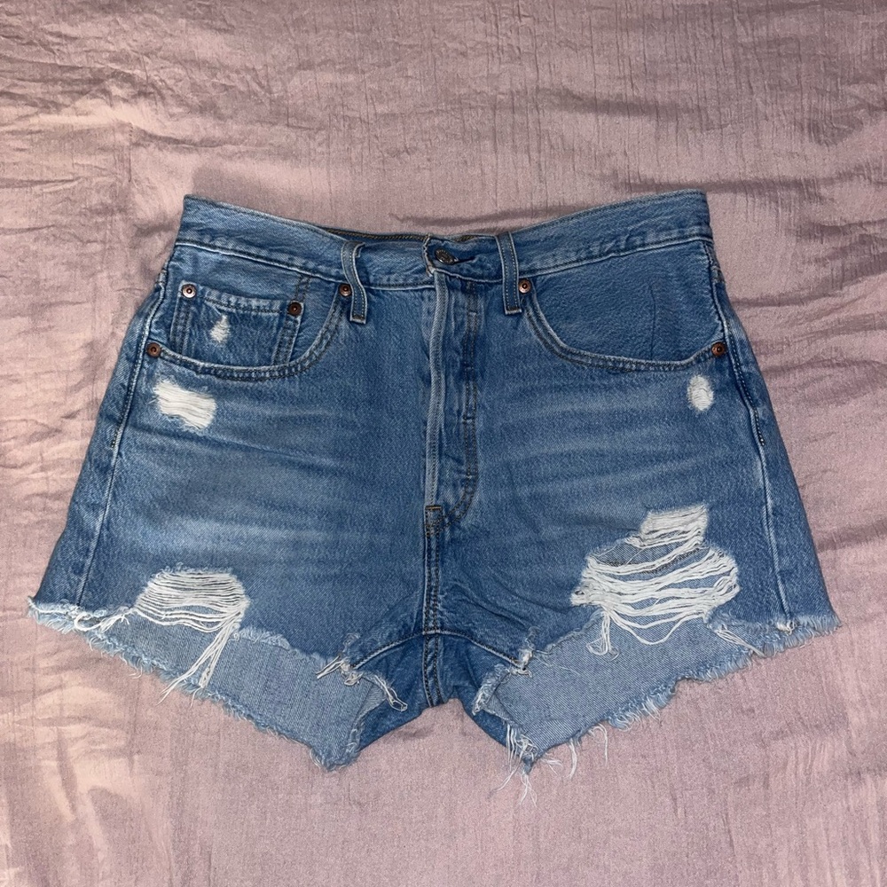 Denim Distressed Women Shorts